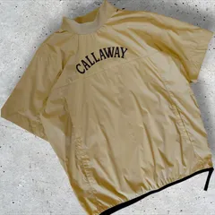 極美品 Callaway Golf モックネック スニードジャック 半袖 ベージュ モノトーン