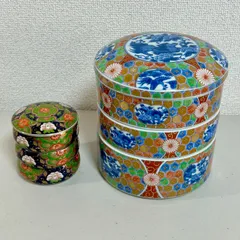 古い色絵重鉢　古伊万里　段重　色絵　 四段重 Yahoo!オークション -「古伊万里 三段重」(アンティーク