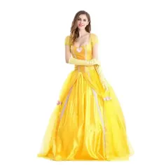 美女と野獣 ベル ドレス 2XL + ウィッグ