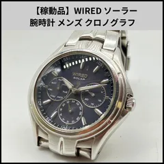 TA704【稼動品】WIRED ソーラー腕時計 メンズ クロノグラフのサムネイル
