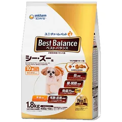 ユニ・チャーム ベストバランス カリカリ仕立て シー・ズー用 10歳以上用 1.8kg(450g×4袋)×4袋のサムネイル
