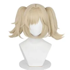 【特価商品】仮装 ウィッグネット付き コスチューム用小物 耐熱ウィッグ カツラ 変装用 WIG ハロウィン Cosplay クリスマス コスプレ ゲーム 文化祭 ツインテール お祭り ウィッグ ショート 学園祭 ゴールド