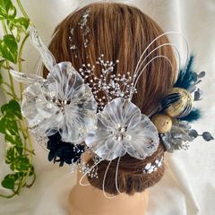 髪飾り　赤　胡蝶蘭　アメリカンフラワー　ディップフラワー　レッド　成人式　結婚 髪飾り 胡蝶蘭 ディップフラワー アメリカンフラワー ドライ