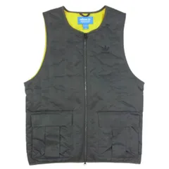adidas アディダス CE7112 Shadow Tones Quilted Vest 中綿 ベスト チャコール系 M【中古】のサムネイル