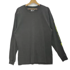 Carhart カーハート 袖プリント 長袖 ロンT グアテマラ製 Mサイズ カーキ