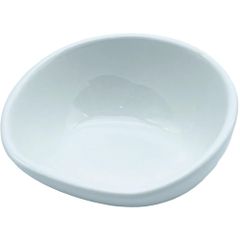 FJmark 犬 食器 ペット 餌入れ 洗いやすい 皿 陶器 傾斜付き フードボウル ホワイト 水入れ (大)