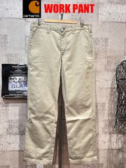 カーハート US企画 ツイル ワークパンツ 34/32 carhartt ベージュ B290KHI