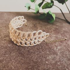New!!ラタンブレスレット《accessory》波・自然色