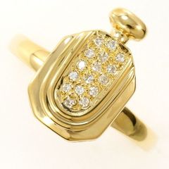 K18YG　リング　ring　指輪　16号　ダイヤ　0.07　総重量約4.0g