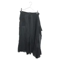 YOHJI YAMAMOTO +NOIR (ヨウジヤマモト プリュス ノアール) コットンラップスカート ブラック N0-S05-200のサムネイル