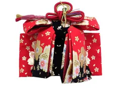 着物美人 送料込み 七五三 女の子 結び帯 大 L 7歳 女の子着物用 七五三着物用 7歳着物用 七五三結び帯 結び帯女の子 結び帯赤 結び帯7歳 付け帯 作り帯 子供 女児 キッズ ジュニア 6 7 8歳 【 赤 黒 桜 】m513007