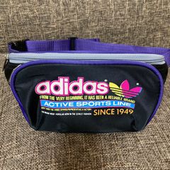 【adidas】希少　90s　トレフォイルロゴ　レトロデザイン　ウエストポーチ
