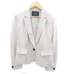 クードシャンス CdeC COUP DE CHANCE テーラードジャケット シングル ミドル丈 総裏地 36 グレー /HO20