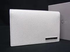 ■新品■未使用■ Calvin Klein カルバンクライン PVC カードケース カード入れ 名刺入れ メンズ レディース ホワイト系 BJ1285のサムネイル