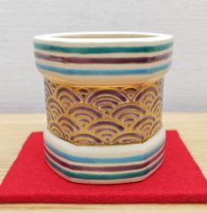 逢絢亭・新品】茶道具 茶碗 杣山焼 色絵 菊の図 杣山契月 共
