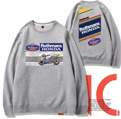 ★アウトレット★新品 L MotoGP ロスマンズ Rothmans x honda HRC NSR スウェット バイクウエア 長袖オートバイ レーシング アウトドアのサムネイル