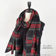 《定番 チェック》おしゃれな 薄手 ナチュラル コットン 大柄 カラフル 赤 緑 秋 冬 春 ストール