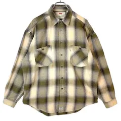 リーバイスLevi's長袖チェックシャツフランネルシャツゴツネルオンブレチェックコットン白タブ好配色マルチカラー緑グリーン黒ブラック灰色グレーベージュY2Kグランパコアネオストリートvintageヴィンテージ50329