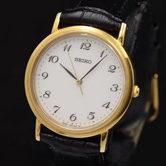 R7-568 SEIKO 7N01-0BH0 アナログ腕時計 ホワイト/ゴールド - メルカリ