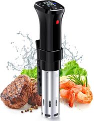 低温調理器 1100Wハイパワー 低温調理器具 24時間 予約機能 真空調理器 スロークッカー レシピ付き IPX7防水 タッチパネル クリップ式 低温調理機 低音調理器 タイマー 温度設定 五重安心保護 日本語取扱説明書