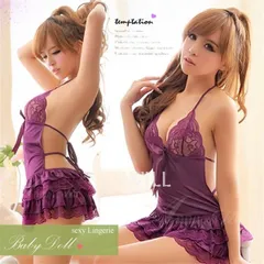 セクシー ランジェリー ベビードール Mサイズ セクシー シースルー キャミソール スリップ ワンピース セクシー下着 可愛い ルームウェア 部屋着 前あき レース エッチな下着 セクシー下着 エロ下着 エロい 下着 z830-2