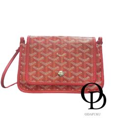 【ODAFUKU】【おだ福】【オダフク】【おだふく】 【中古】ゴヤール Goyard プリュメ PVC レッド ショルダーバッグ polyvinyl chloride red 美品