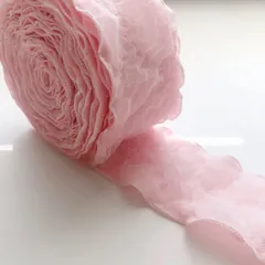 【1y/90cm】 43mm コットンキャンディリボン (ピンク) R38-4