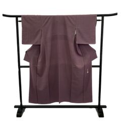 色無地/未使用品/本苔染/落款/紫/地柄/仕立上がり/適応身長147～153㎝/11083