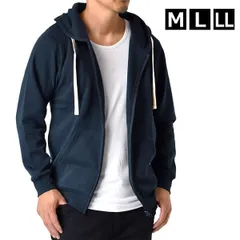 スウェット フルジップパーカー 《ネイビー》新品 未使用メンズ TC裏起毛 ストレッチ フリース起毛 防寒 ジップパーカー リブ【B4N】【ゆうパケット】ファッション メンズ M L LL 秋 冬