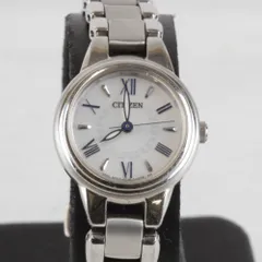 動作未確認『ジャンク』CITIZEN【シチズン】 EX-2030-67A ソーラー ケース付 腕時計 チタン レディース