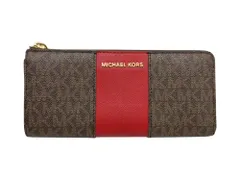 KORS MICHAEL KORS (コースマイケルコース) ラウンド 長財布 総柄 ブラウン×レッド メンズ/036のサムネイル