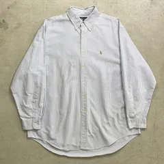 90年代 Ralph Lauren ラルフローレン YARMOUTH ストライプシャツ メンズXL 