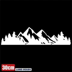 車 ステッカー 30cm マウンテン 山 suv 四駆 オフロード給油口 おもしろ バイク カー用品 かわいい シール おしゃれ 転写式のサムネイル