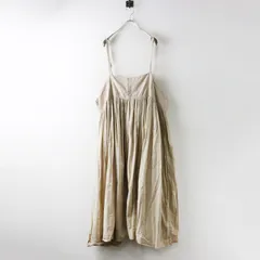 美品 2024AW ナチュラルバイスタジオクリップ natural by studio CLIP リネン×ボイル切り替えコットンワンピース F【2400014530278】