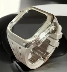 タイトル　アップルウォッチカバーケースApple Watchラバーバンドベルト メタル　33