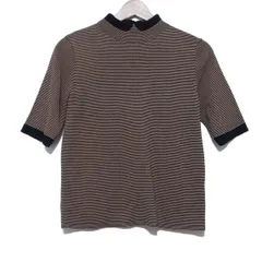 完売品　マッキントッシュフィロソフィー　ネイビー 半袖ニットトップス フラッフィーニット 半袖ニットポロ(トップス)｜MACKINTOSH