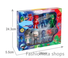 (未使用･未開封品)　パジャマスク 人形 ミニ フィギュア ５体 セット 子供 おもちゃ ギフト プレゼント 0pbj0lf Amazon | パジャマスク 人形 ミニ フィギュア 5体 セット 子供