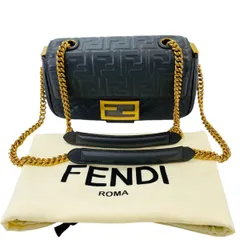 FENDI ショルダーバッグ チェーンショルダー グレー 9654 FENDI ドットコム レザー チェーンショルダー グレー - メルカリ