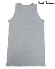※土231新品▼ ポールスミス Paul Smith タンクトップ 【 LL 】 襟マルチストライプ Paul Smith 国内正規品 グレー系