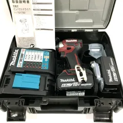 未使用 makita マキタ 充電式インパクトドライバ TD173DGXAR フルセット18V 6.0Ah 限定色 オーセンティックレッド 純正品 △ DW3331-