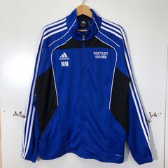 adidas トラックジャケット 青 ジャージ Mサイズ - メルカリ