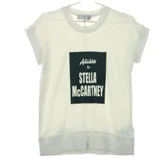 adidas アディダス by STELLA McCARTNEY プリント ノースリーブ Tシャツ XS ホワイト ステラマッカートニー メンズ 古着