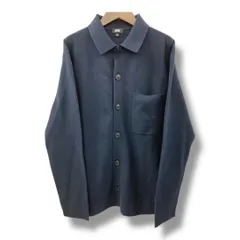 UNIQLO ユニクロ ミラノリブシャツ カーディガン コットン混 羽織 長袖 メンズ ネイビー サイズM ゴーゴー古着久喜倉庫店 No.91