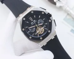 AP オーデマ ピゲ Audemars Piguet?【メンズ機械式腕時計】45mm スチールケース＆天然ゴムバンド - 自動巻きムーブメント搭載｜本日限定特価｜新品未使用