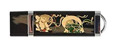 【中古】まえじゅう漆器 漆芸USBメモリー 4GB 風神雷神 7L-923 d2ldlup