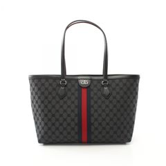 バレンシアガ BALENCIAGA トートバッグ BALENCIAGA × GUCCI ザ ハッカープロジェクト 680125 ブラック キャンバス レザー ×GUCCI トートバッグ レディース Used Aのサムネイル