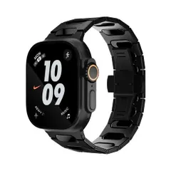 アップルウォッチバンド（Apple Watchバンド）ブラックリンクチタンバンド【ブラック】38mm/42mm/44mm/45mm/46mm/49mm対応 [BELTIES]