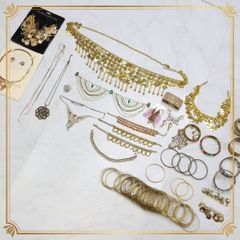 【ベリーダンス衣装 小物 まとめ売り】全32点 セット ブレスレット ネックレス ピアス イヤリング アクセサリー ゴールド レディース 女性用 アクセ ダンス ダンス小物 綺麗 かわいい きれいめ エレガント ゴージャス シルバー カラフル キラキラ 派手