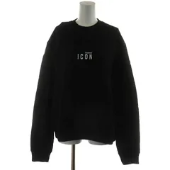 ディースクエアード DSQUARED2 タグ付き ICON スウェット トレーナー 長袖 ロゴ 裏起毛 XS 黒 ブラック S80GU0011 /AN33 ■GY29のサムネイル