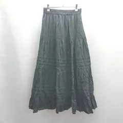 ◇ Θ CIAOPANIC ウエストゴム ティアード ロング丈 フレア スカート サイズ1 ブラック レディース E  【1502180049644】